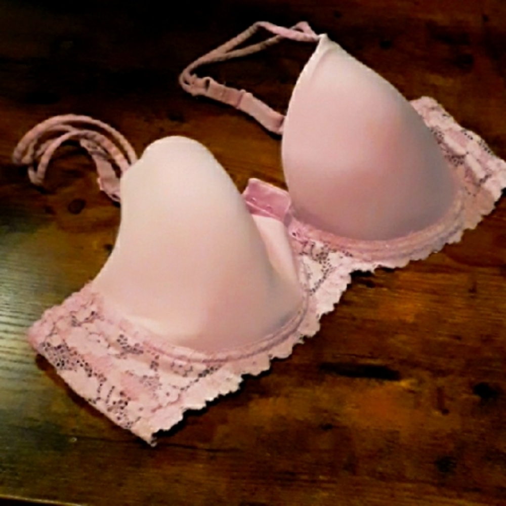 Pink 38B No BOUNDARIES Floral Lace Padded & Underwire Gorgeous Girly Bra